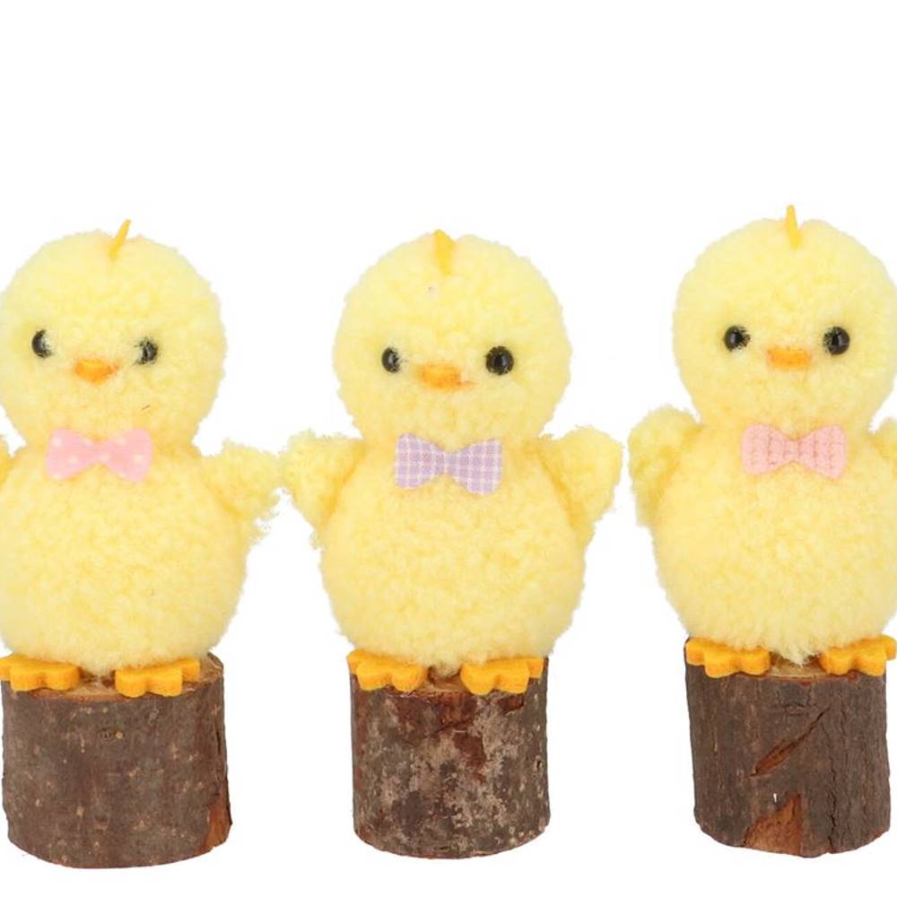 Ente Sitzend auf Holzscheibe Fun mix 05x06x11cm