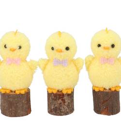 Ente Sitzend auf Holzscheibe Fun mix 05x06x11cm