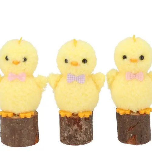 Ente Sitzend auf Holzscheibe Fun mix 05x06x11cm