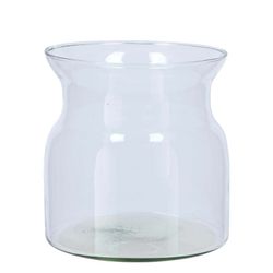 Glas Vase Milchkanne Roca klar D16cm H20cm