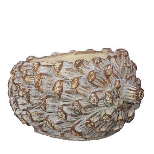 Keramik Schale Tannenzapfen braun 20.5x16x11cm