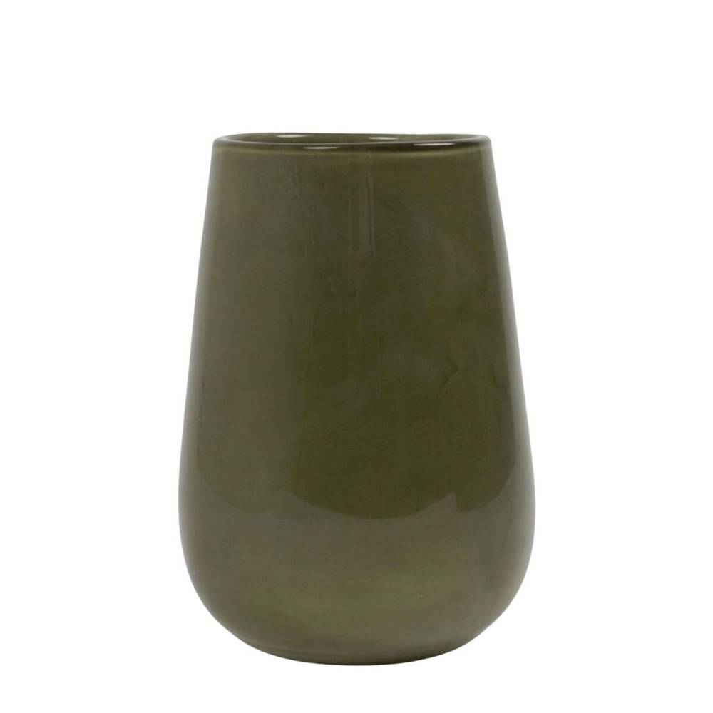 Glas Vase Saga Solid grün D17cm H27cm