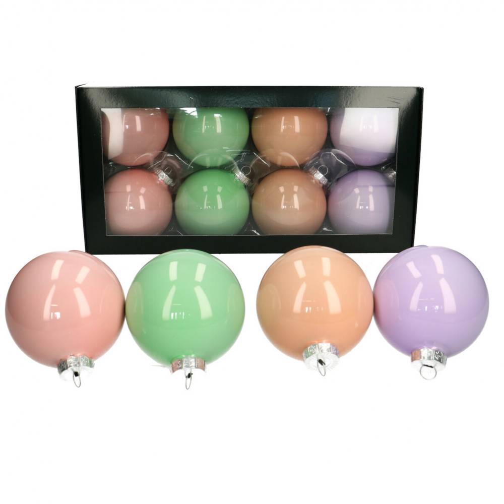 Kugel pastel mix Perle D08cm x8