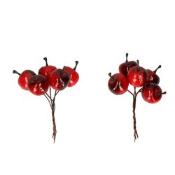 Herbst Apfel rot auf Draht 2.5cm X20