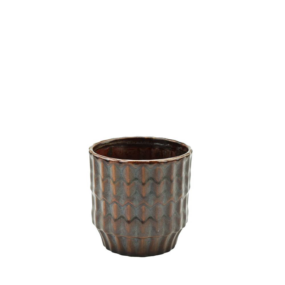 Keramik Übertopf Tiempre dunkel grün D10.5cm H10.5cm