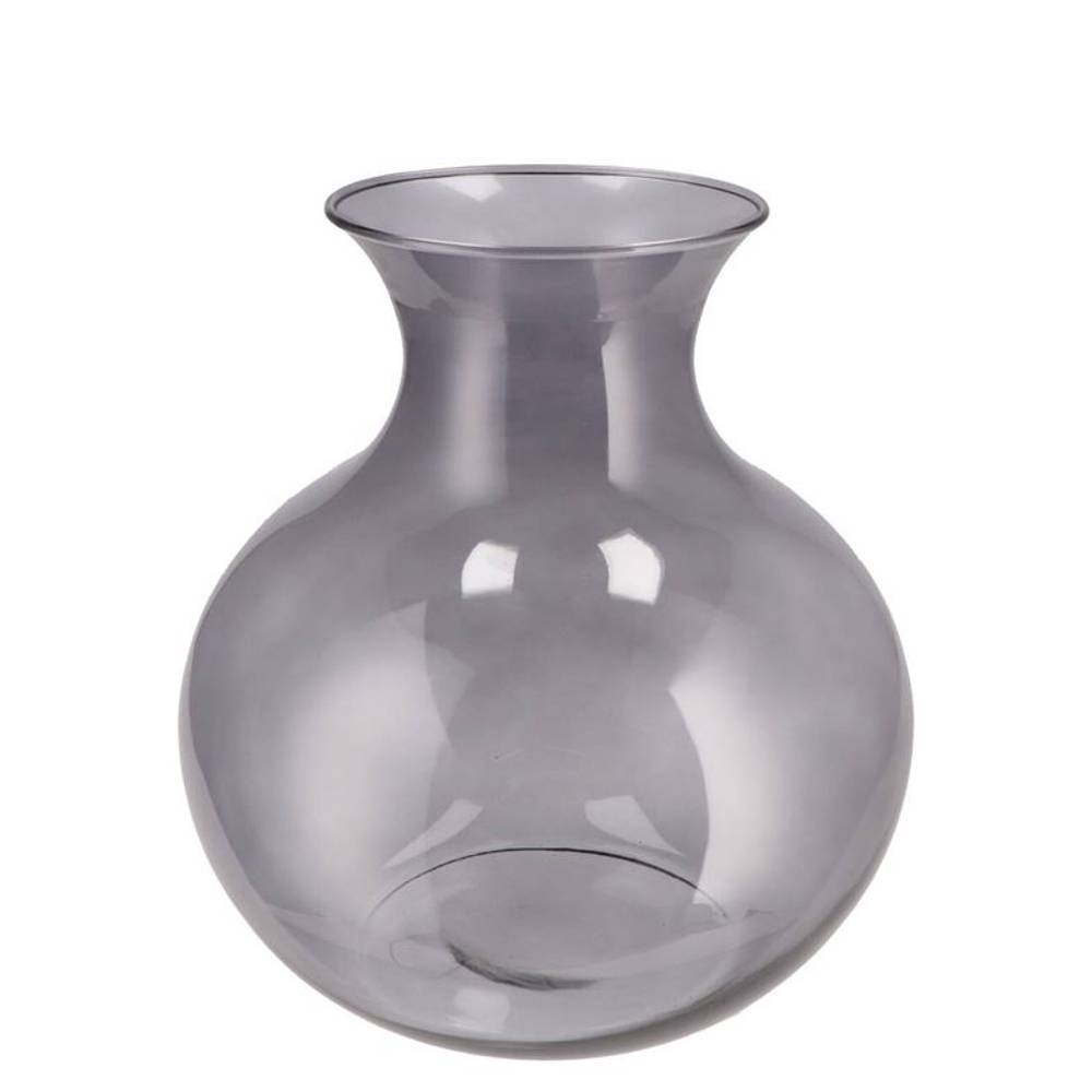 Glas Vase Mira Smoke Cone Neck D25x25x27cm