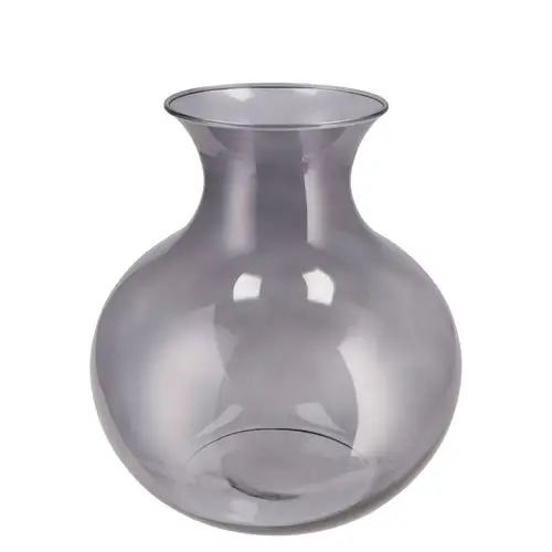 Glas Vase Mira Smoke Cone Neck D25x25x27cm