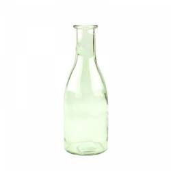 Glas Flasche Moroni grün D06.5cm H18cm