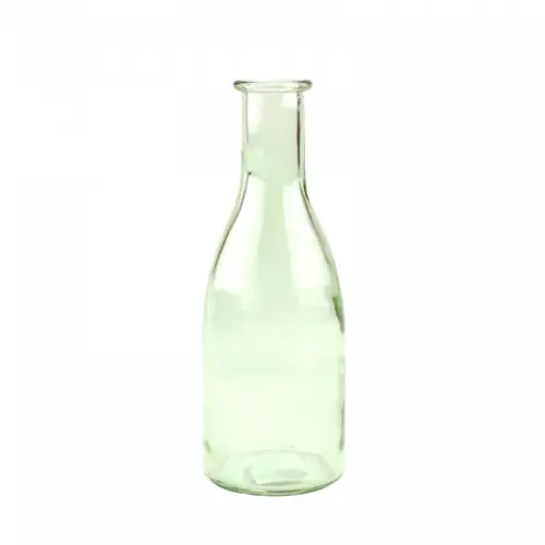 Glas Flasche Moroni grün D06.5cm H18cm