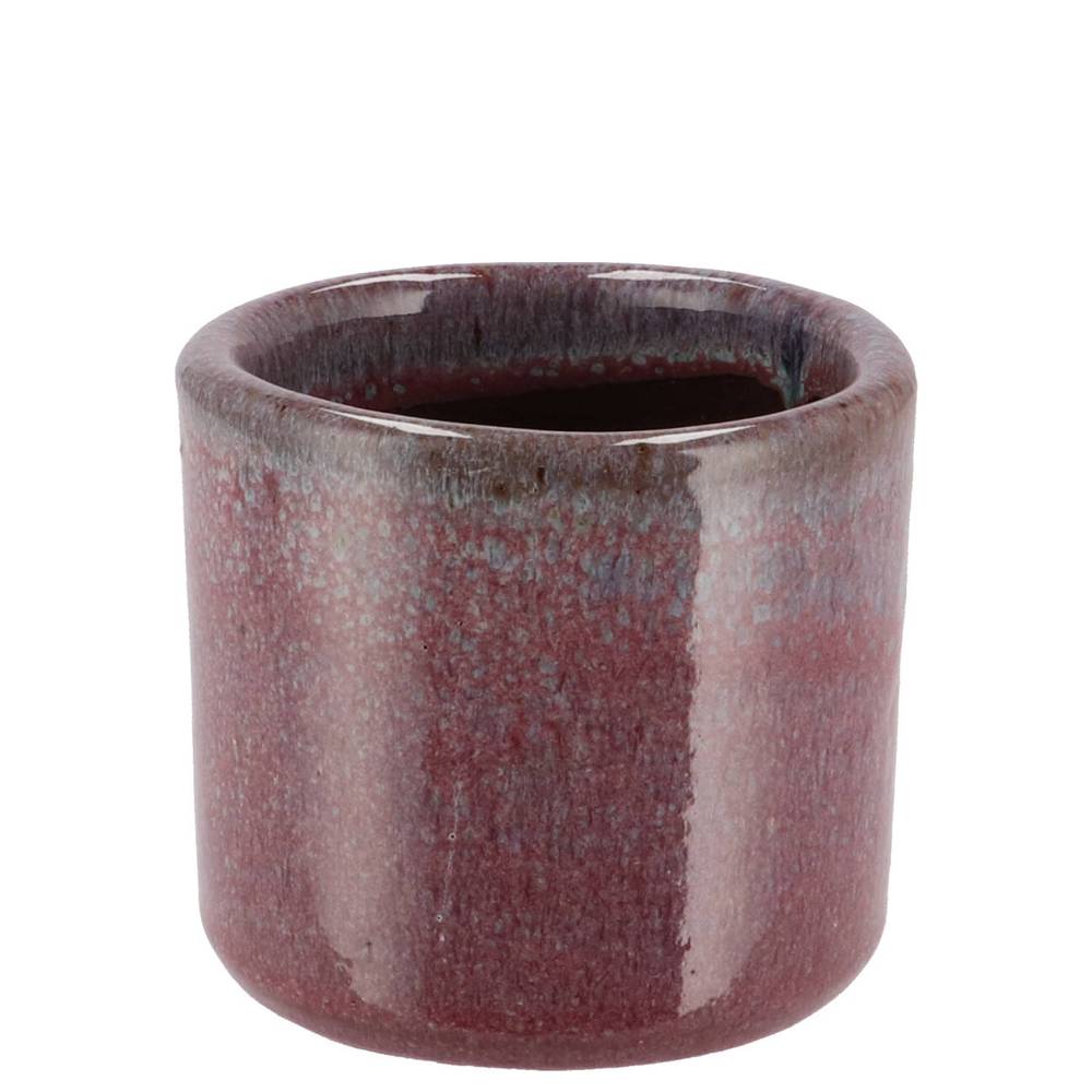 Keramik Übertopf Javea glasiert rosa D09cm H09cm