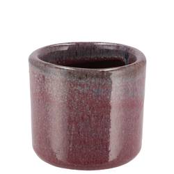 Keramik Übertopf Javea glasiert rosa D09cm H09cm