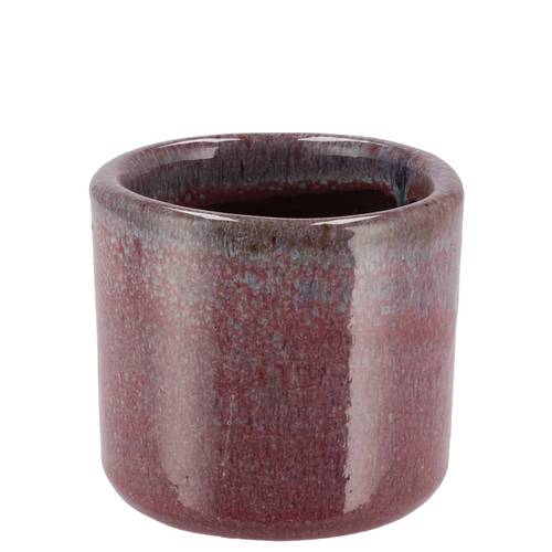 Keramik Übertopf Javea glasiert rosa D09cm H09cm
