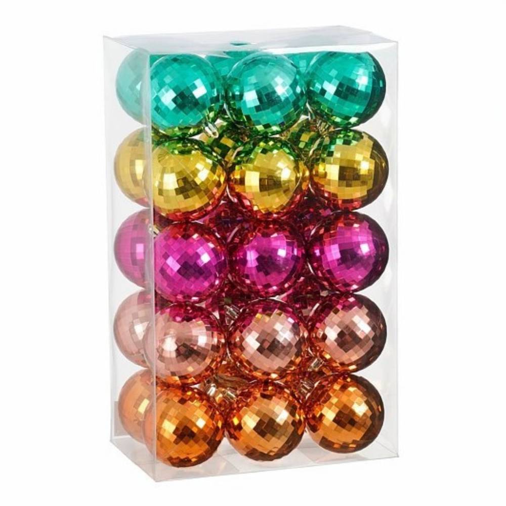 Kugel Plastik mix Disco D08cm x30