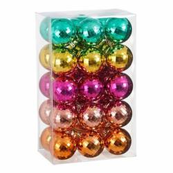 Kugel Plastik mix Disco D08cm x30