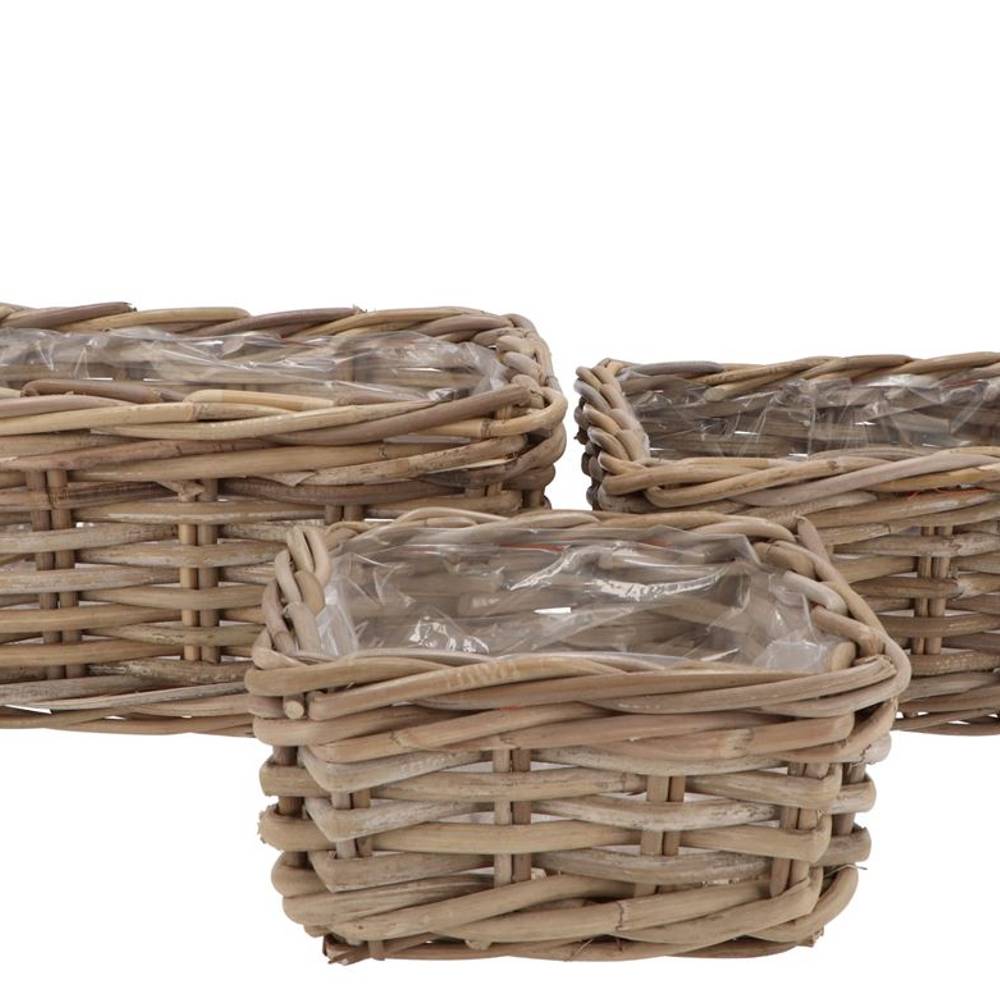Korb Rattan Kuboo 3/Set 20x10/24x12/29x14cm