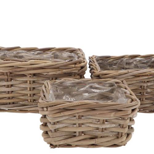 Korb Rattan Kuboo 3/Set 20x10/24x12/29x14cm