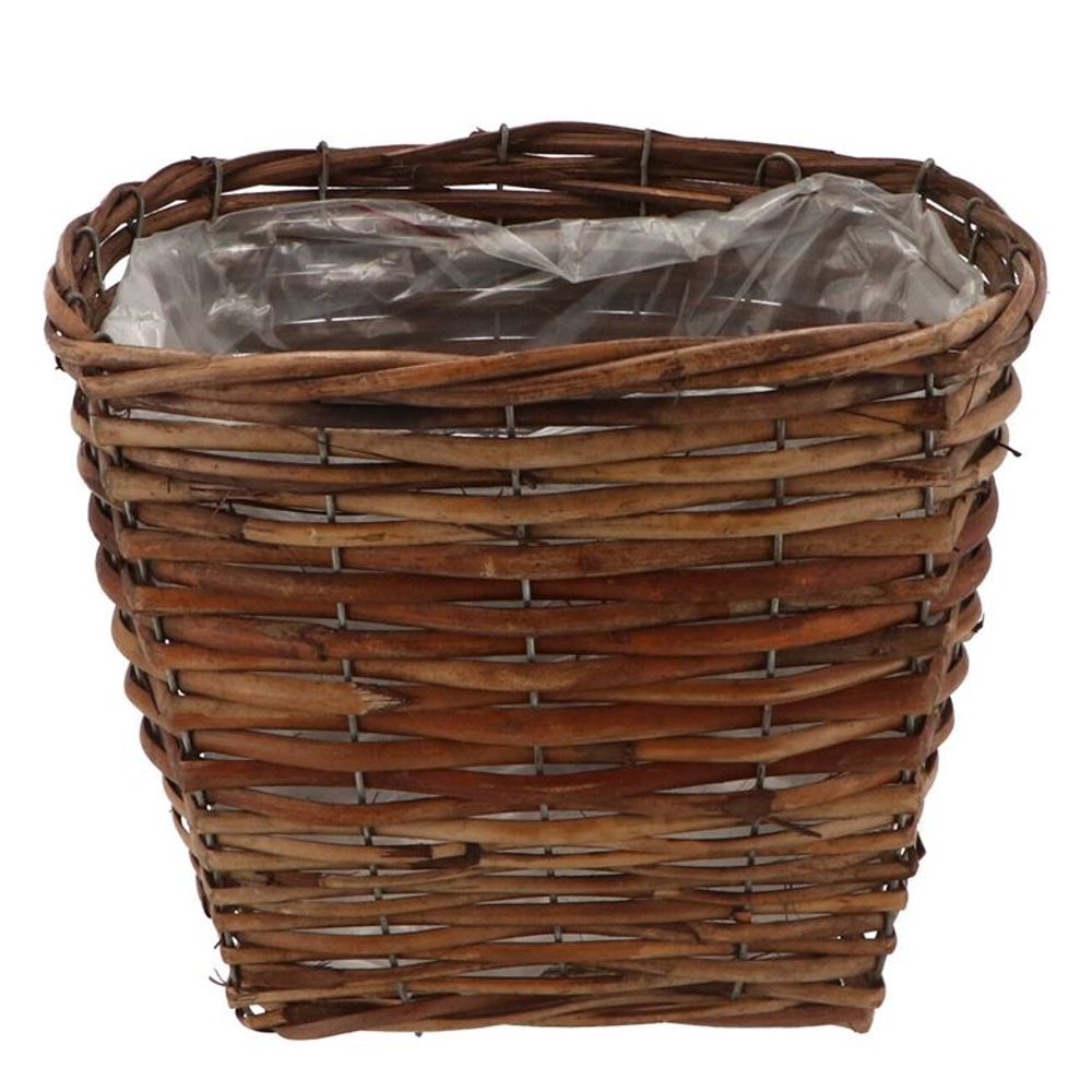 Korb Rotan Viereck braun 25x25x21cm