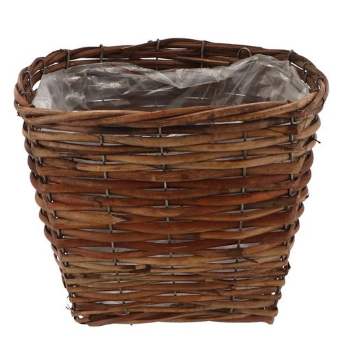 Korb Rotan Viereck braun 25x25x21cm