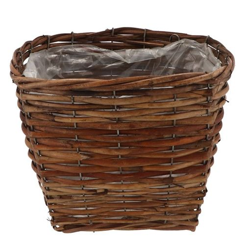 Korb Rotan Viereck braun 25x25x21cm
