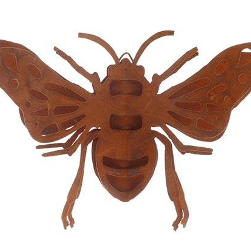 Wandaufhänger Biene rostig D21cm