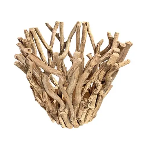 Teakholz Pflanzkörbe natur D60cm H55cm