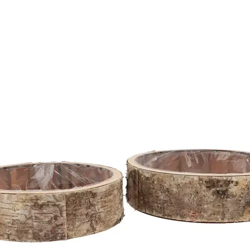 Birke Topf Rund 2/Set 20x20x6cm/25x25x7cm