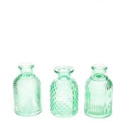 GLas Flasche Elske mix grün D02/06cm H09.5cm