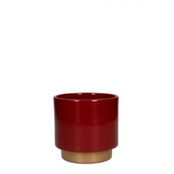 Keramik Topf Varedo rot D10.5cm H10.5cm