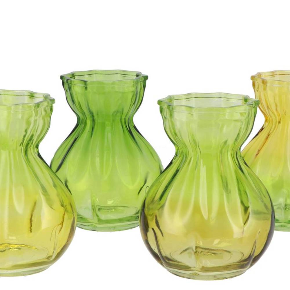 Glas Vase Candy grün mix D14cm H18cm (Glas Vasen Farbig) Heyl