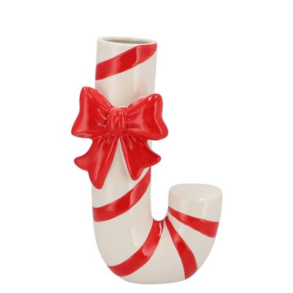 Keramik Vase Candy Cane 15x12x31cm