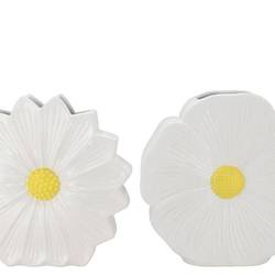 Keramik Vase mix Daisy weiss 40x11x40cm