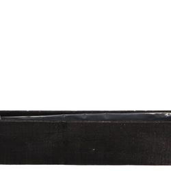Holz Übertopf Rechteck schwarz 37x09x08cm