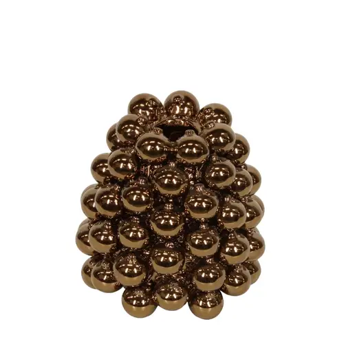 Keramik Vase Kugel gold D16cm H17cm
