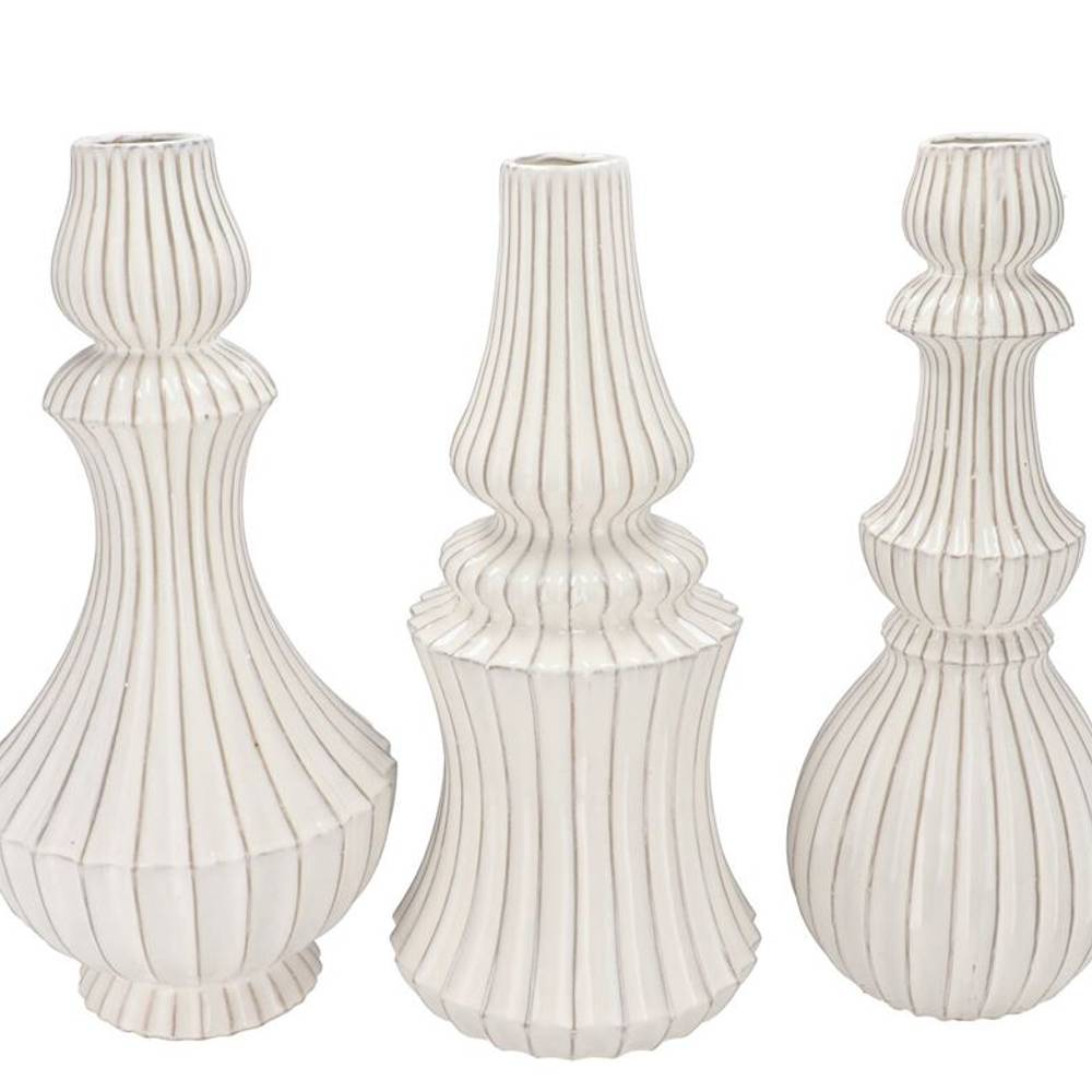 Keramik Vase Mika mix weiss 20x39cm