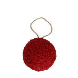 Hänger Weihnachtskugel Teddy bordeaux D10cm