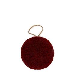 Hänger Weihnachtskugel Teddy bordeaux D10cm