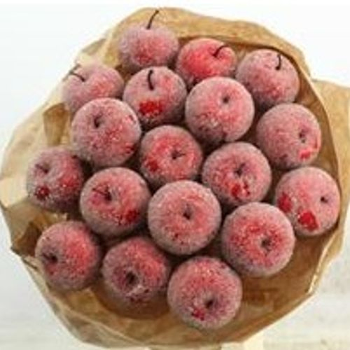 Trocken Apfel auf Stab Zucker rot x18