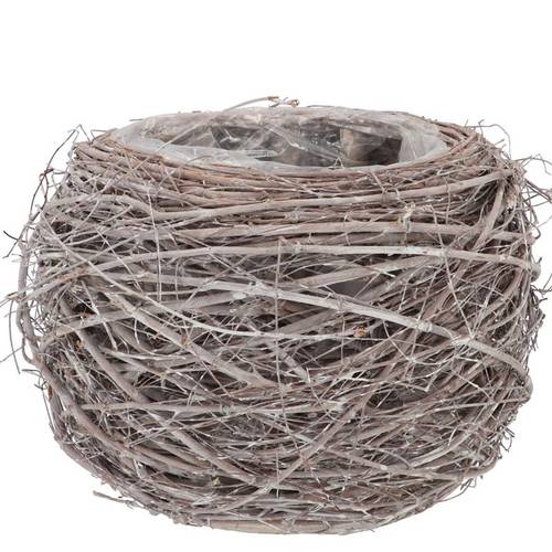 Ulmenzweige Topf grau 18x15cm