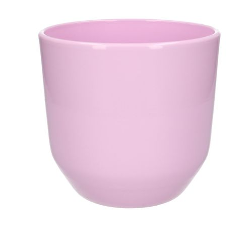 Keramik Übertopf Knick rosa D17cm H16cm