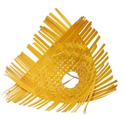 Strausshalter Bambus gelb flechten D30cm