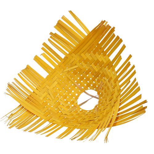 Strausshalter Bambus gelb flechten D30cm