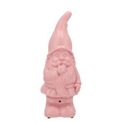 Gnome mit Ton rosa 11x10x27cm Excl. Batterie