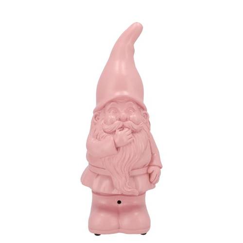 Gnome mit Ton rosa 11x10x27cm Excl. Batterie