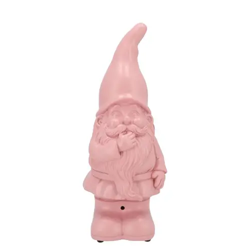 Gnome mit Ton rosa 11x10x27cm Excl. Batterie