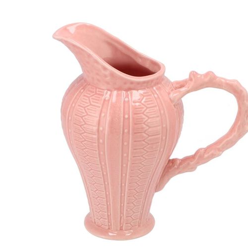 Keramik Kanne rosa 17x10x20cm