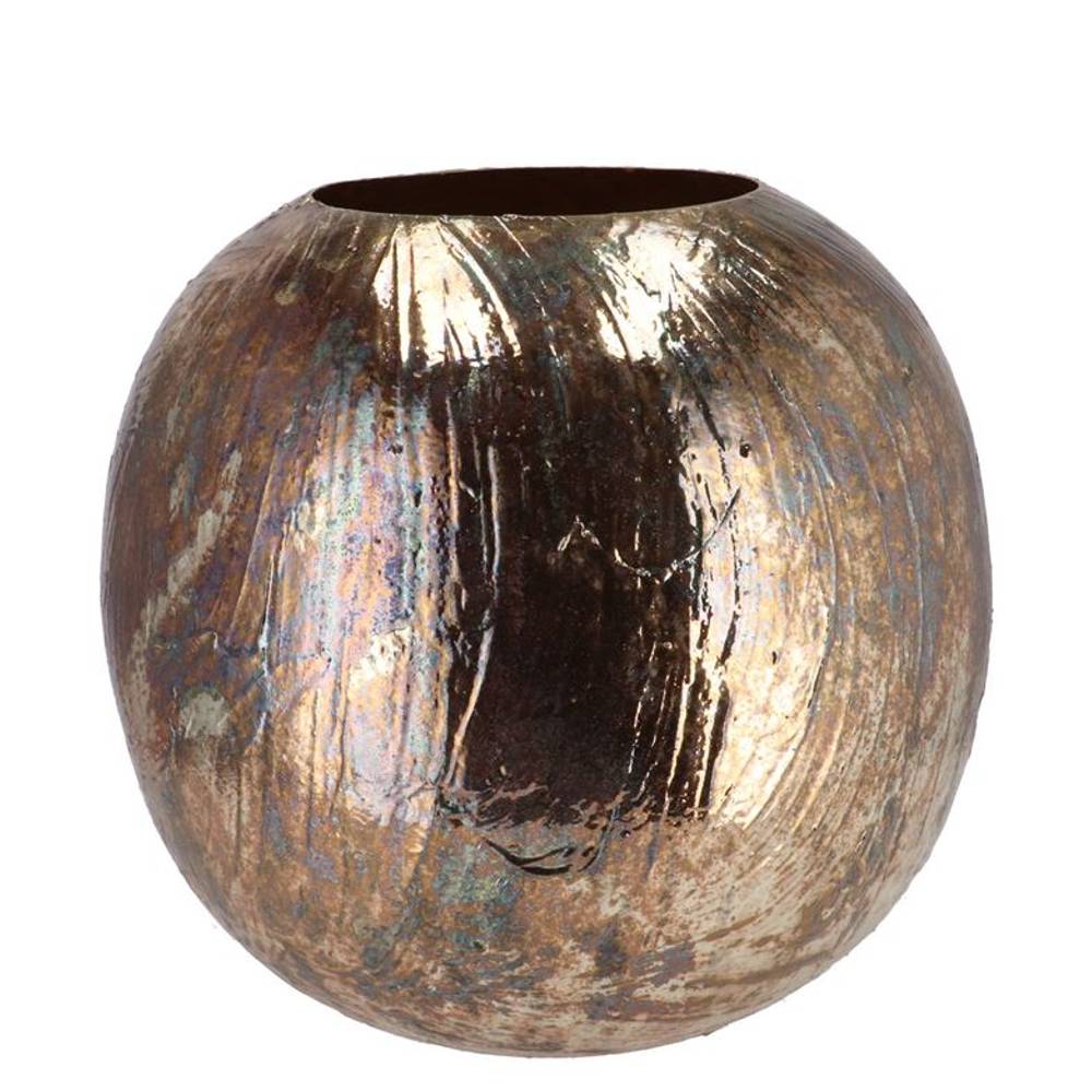 Zink Vase Noah gold 25x25x22cm