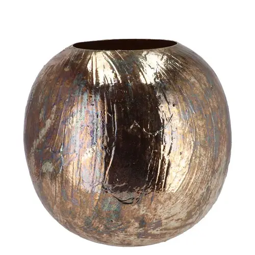 Zink Vase Noah gold 25x25x22cm