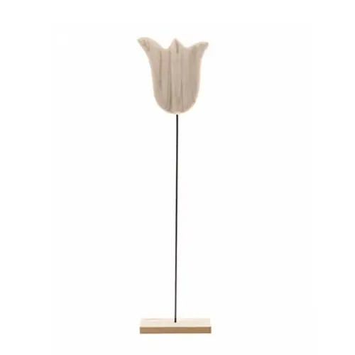 Holz Tulpe auf Stab natur D20cm H80cm