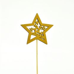Stern auf stab gold D07cm H20cm