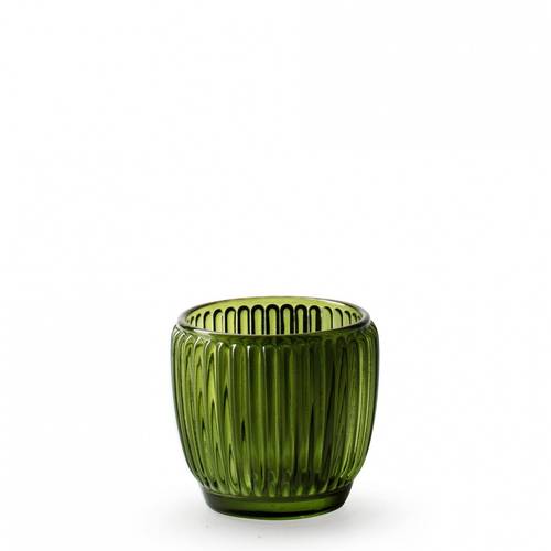 Glas Topf Millie grün D08cm H07cm